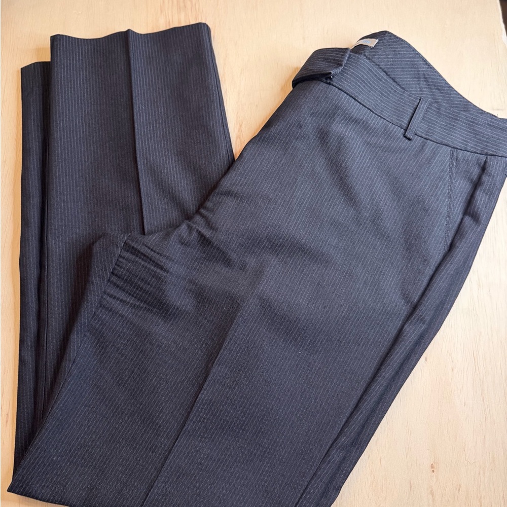 Van Heusen blackish blue pin stripe Straight Leg Pants